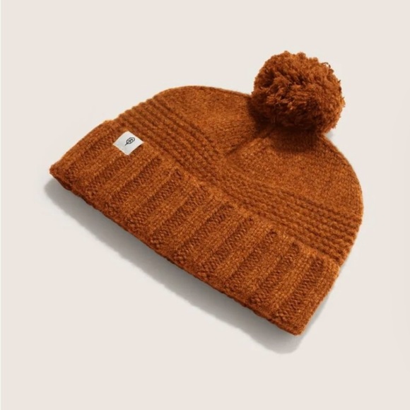 Will + Bear 100% Australian Wool - Tasman Ochre Soft Wool Pom Pom Beanie BNWT - Picture 9 of 10